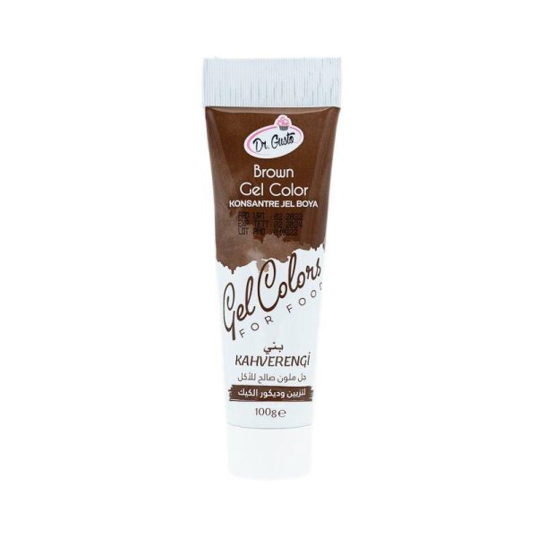 Colorant alimentar Gel, Maro, Hidrosolubil, Dr. Gusto, 100Gr