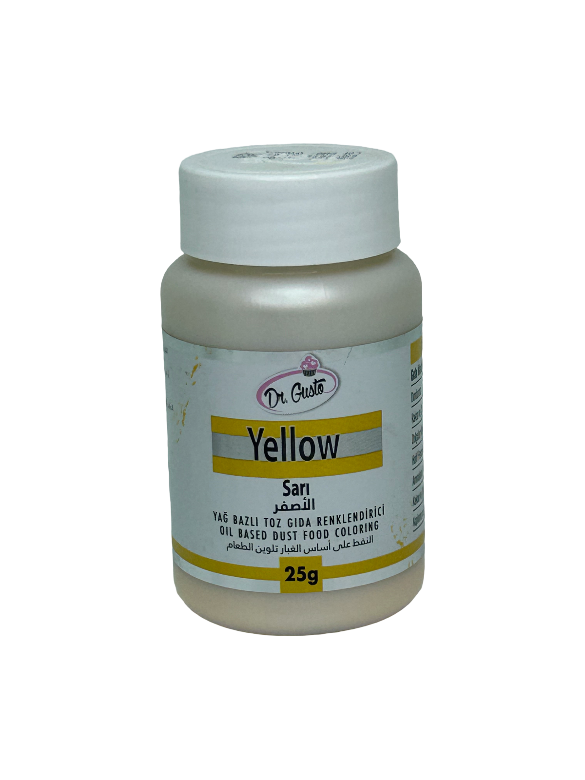 Colorant pudră Galben liposolubil pe bază de ulei, Dr. Gusto, 25gr - imagine 1