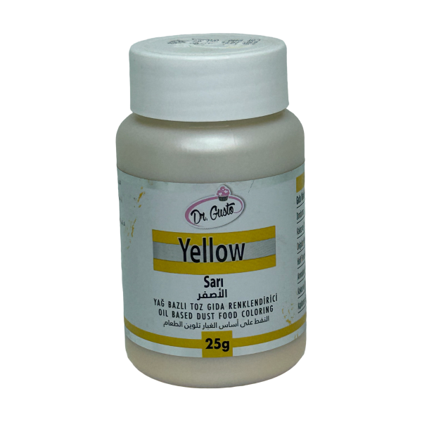 Colorant pudră Galben liposolubil pe bază de ulei, Dr. Gusto, 25gr