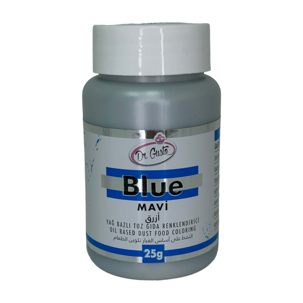 Colorant pudră Albastru liposolubil pe bază de ulei, Dr. Gusto, 25gr