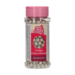 Perle argintii din ciocolată pentru decor, 60g - imagine 2