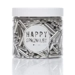 Sprinkles argintii, pentru decor, Happy Sprinkles, - imagine 2