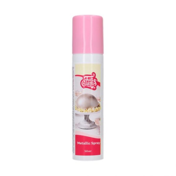 Colorant alimentar spray Metalic, Argintiu, 100 ml