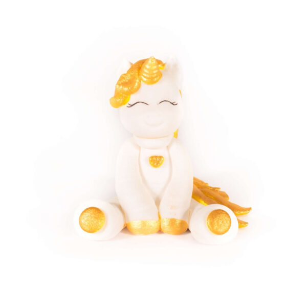 Figurină comestibilă din zahăr, Unicorn auriu