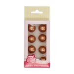 Set decorațiuni Bile de ciocolată bronz auriu, 8 buc