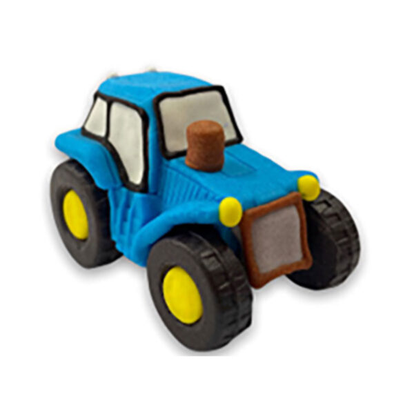 Decorațiune comestibilă din zahăr – Tractor albastru – 1buc