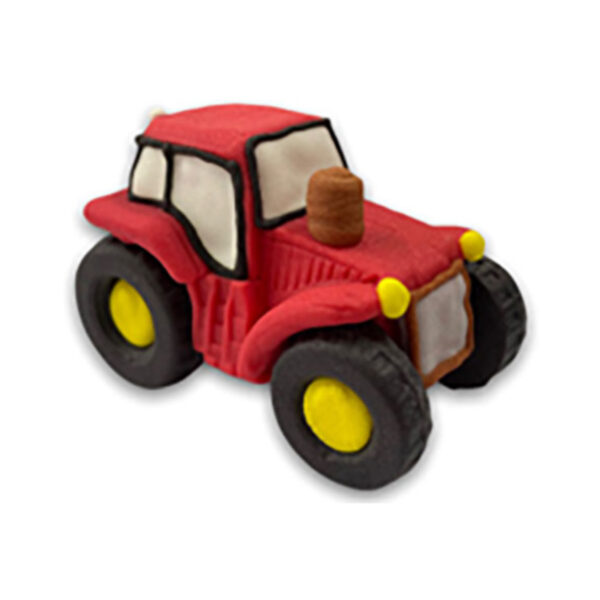 Decorațiune comestibilă din zahăr – Tractor rosu – 1buc