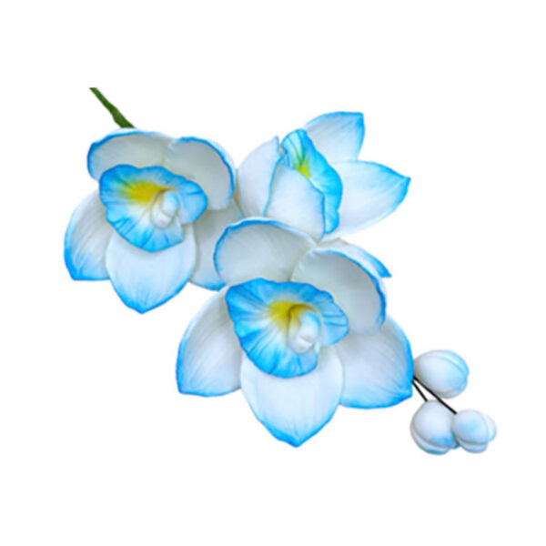 Decorațiune din zahăr – Crenguță de orhidee nuanțată albastru nr1 – 1buc