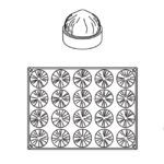 Aluna/Nuca Cocos, Ø6xH3.5cm - Forma Silicon Monoportii Noisette, 20 cavitati - imagine 2