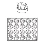 Castana, Ø6xH3.5cm - Forma Silicon Monoportii Grolet, 20 cavitati - imagine 2