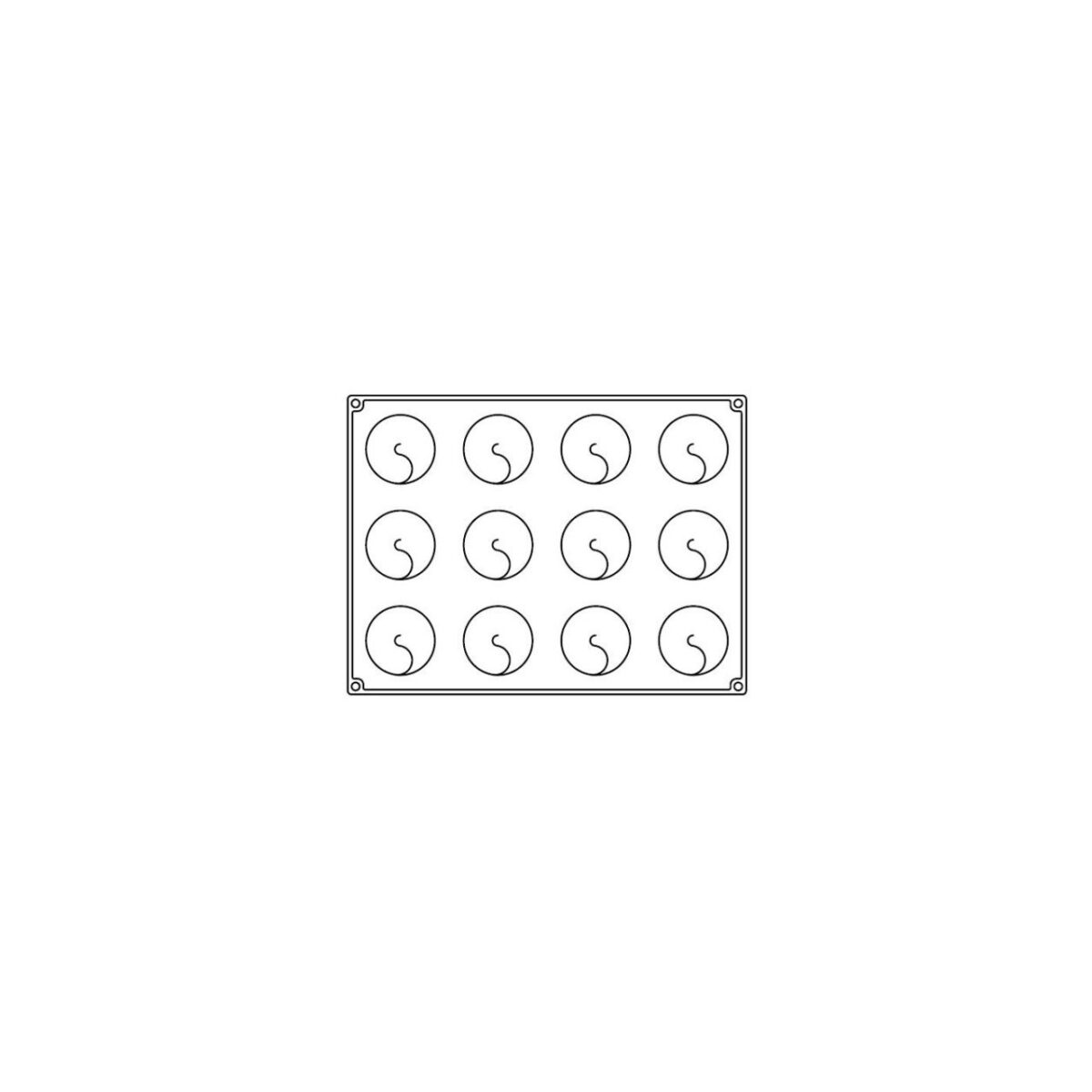 Forma Silicon Bachour, Monoportii Tulip, Ø 5.5 x h 5.6 cm, 90 ml, 20 cavitati - imagine 2