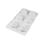 Forma Silicon Rosa Monoportii Ø 7 x H 5.5 cm, 6 cavitati, 145 ml - imagine 3